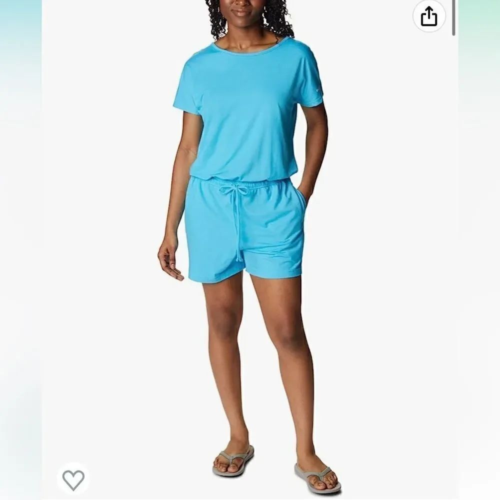 Columbia womens Slack Water™ Knit Romper NWT Sz XL light blue color